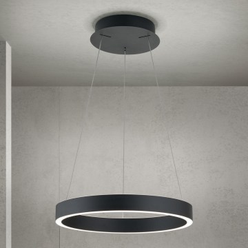 Lustre LED dimerizável suspenso por cabo KOLK LED/40W/230V 2700/3000/4000K Ø 40 cm preto