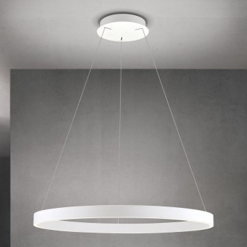Lustre LED dimerizável suspenso por cabo KOLK LED/80W/230V 2700/3000/4000K Ø 80 cm branco