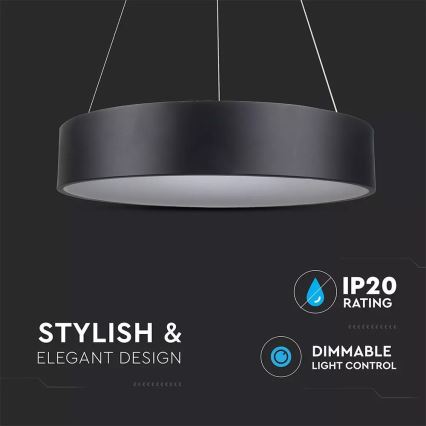 Lustre LED dimerizável suspenso por cabo LED/30W/230V