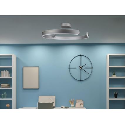 Lustre de teto LED dimmerizável LED/72W/230V 3000-6500K cromo fosco + controlo remoto