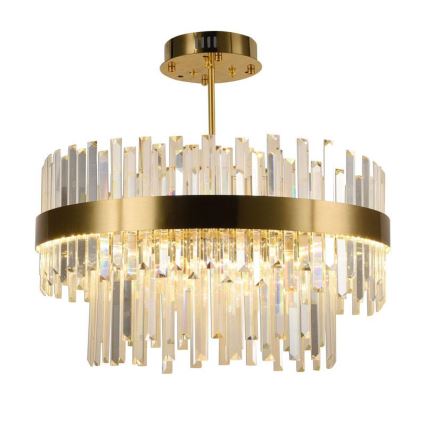 Lustre de cristal LED dimmerizável em barra LED/80W/230V 3000-6500K dourado + comando à distância