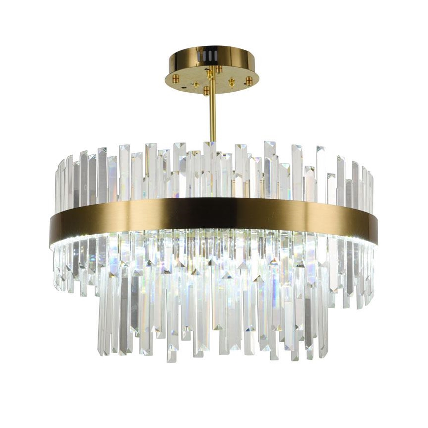 Lustre de cristal LED dimmerizável em barra LED/80W/230V 3000-6500K dourado + comando à distância