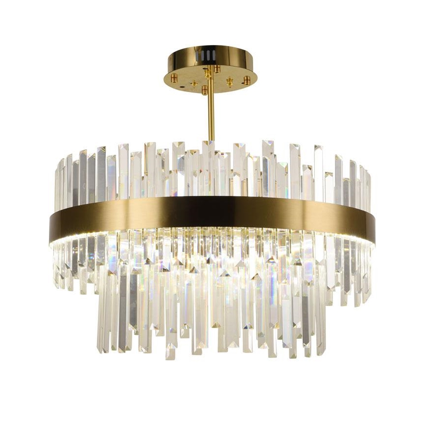 Lustre de cristal LED dimmerizável em barra LED/80W/230V 3000-6500K dourado + comando à distância