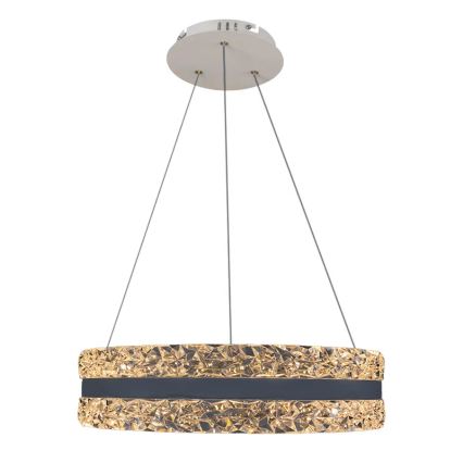 Lustre de cristal LED regulável em cabo LED/80W/230V 3000-6500K branco + controlo remoto