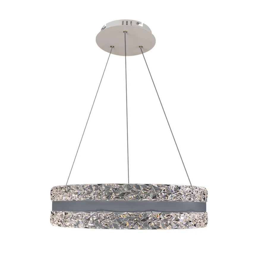 Lustre de cristal LED regulável em cabo LED/80W/230V 3000-6500K branco + controlo remoto