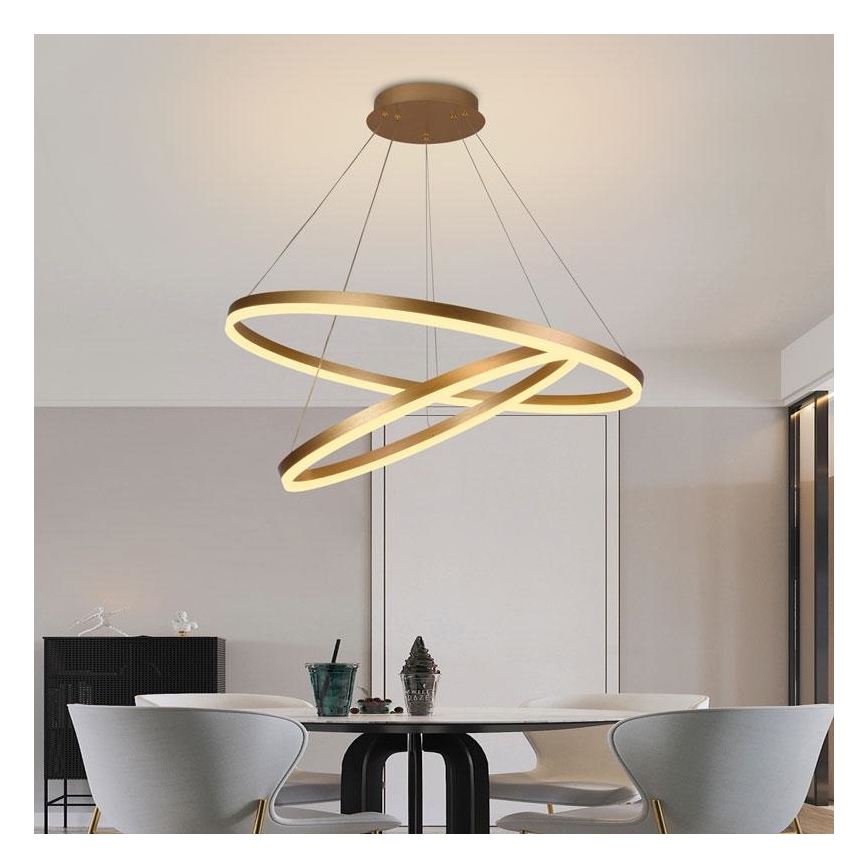 Lustre LED regulável em cabo LED/100W/230V 3000-6500K diâmetro 80 cm + comando à distância