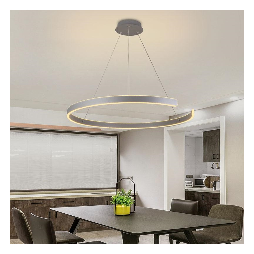 Lustre LED regulável em cabo LED/100W/230V 3000-6500K diâmetro 80 cm + comando à distância