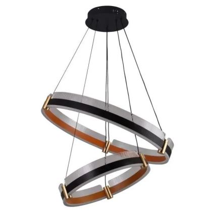 Lustre LED regulável em cabo LED/140W/230V 3000-6500K diâmetro 60 cm + comando à distância