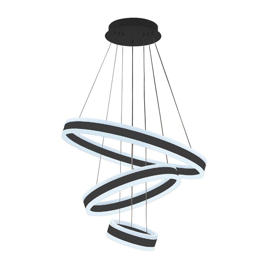 Lustre LED regulável em cabo LED/165W/230V 3000-6500K diâmetro 60 cm + comando à distância