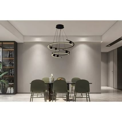 Lustre LED regulável em cabo LED/170W/230V 3000-6500K diâmetro 80 cm + controlo remoto