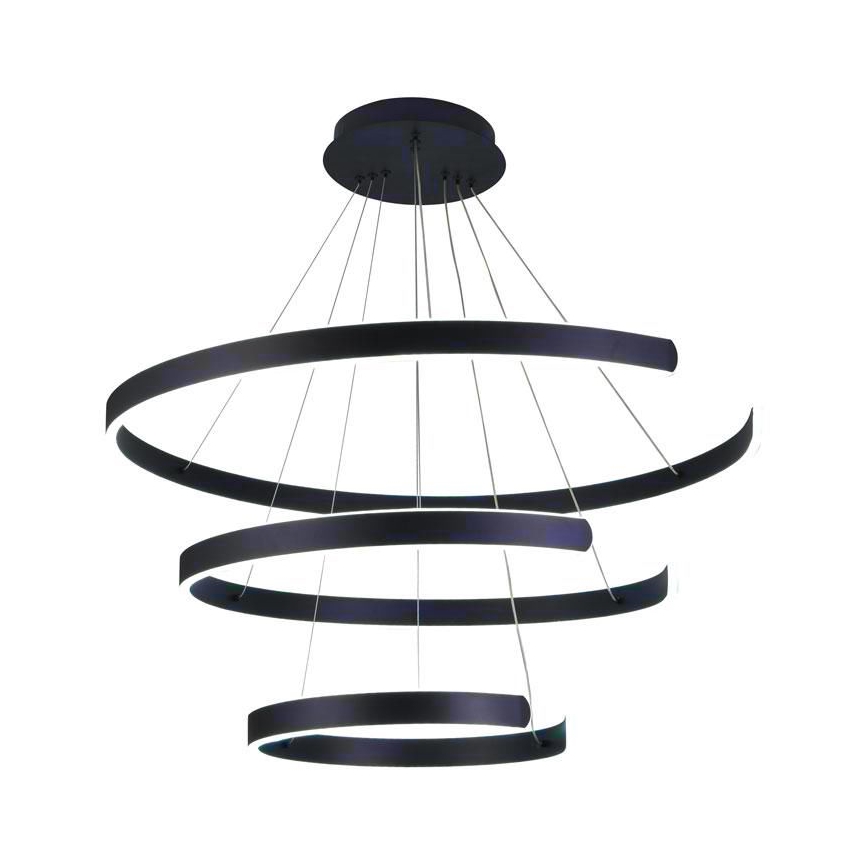 Lustre LED regulável em cabo LED/220W/230V 3000-6500K diâmetro 80 cm + comando à distância