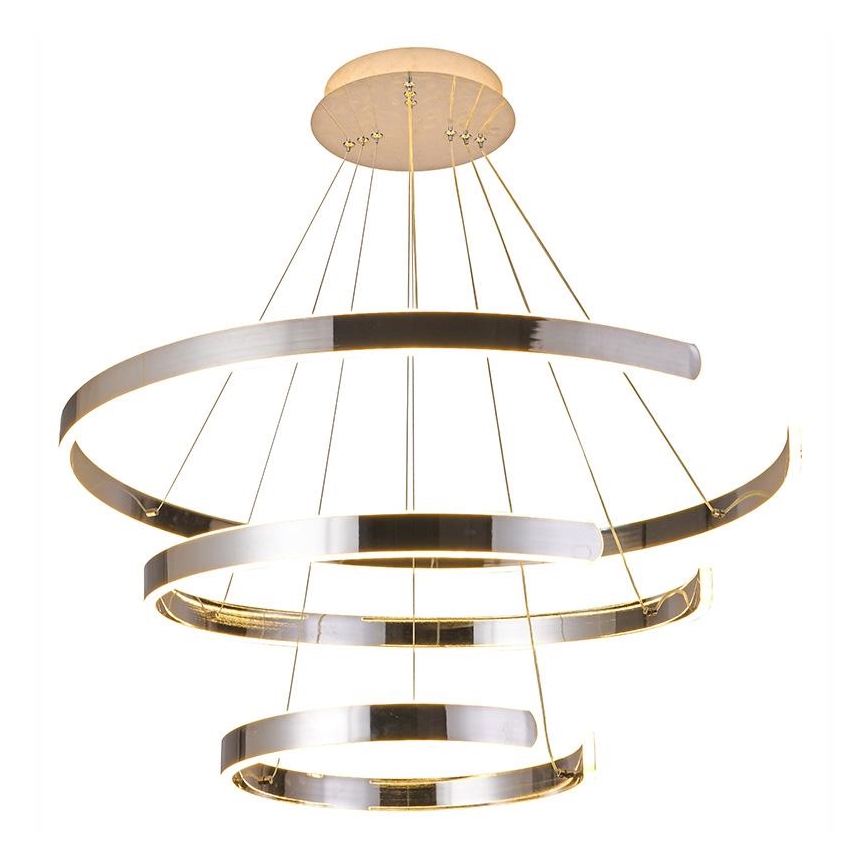 Lustre LED regulável em cabo LED/220W/230V 3000-6500K diâmetro 80 cm + comando à distância