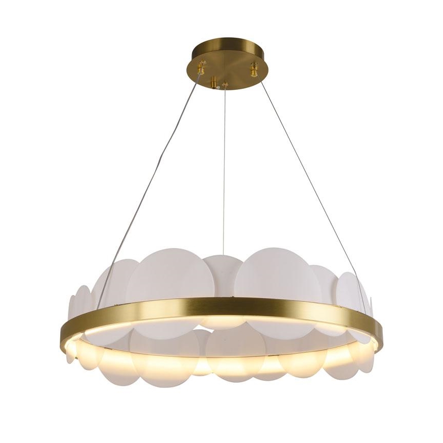 Lustre LED dimmerizável em cabo LED/40W/230V 3000-6500K dourado + controlo remoto