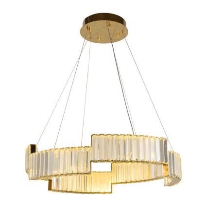 Lustre de cristal LED dimmerizável em cabo LED/40W/230V 3000-6500K dourado + comando à distância