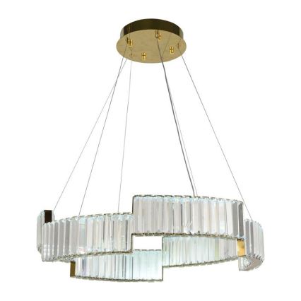 Lustre de cristal LED dimmerizável em cabo LED/40W/230V 3000-6500K dourado + comando à distância