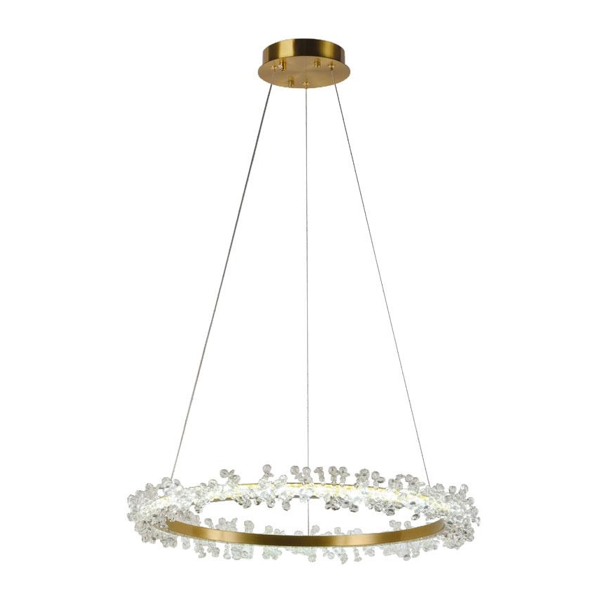 Lustre de cristal LED dimmerizável em cabo LED/40W/230V 3000-6500K dourado + comando à distância