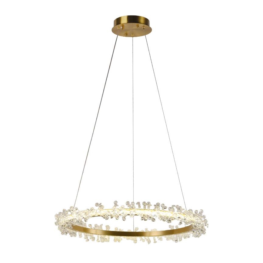 Lustre de cristal LED dimmerizável em cabo LED/40W/230V 3000-6500K dourado + comando à distância