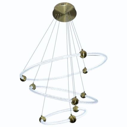 Lustre LED regulável em cabo LED/45W/230V 3000-6500K diâmetro 80 cm + comando à distância