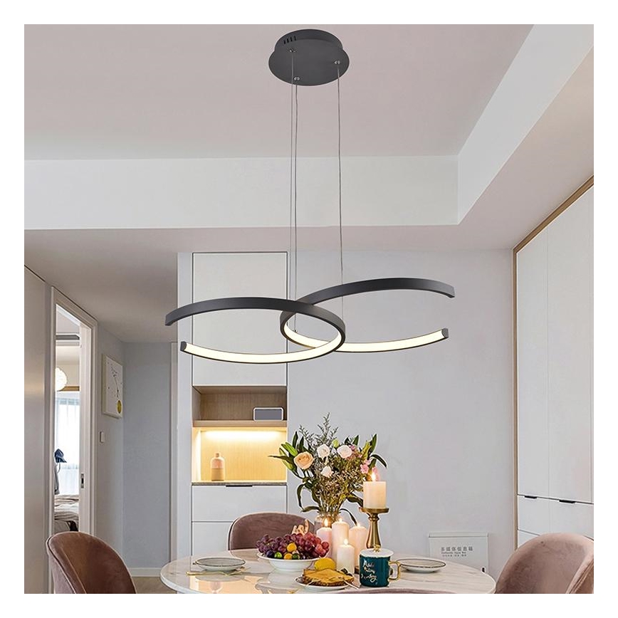 Lustre LED regulável em cabo LED/50W/230V 3000-6500K + comando à distância