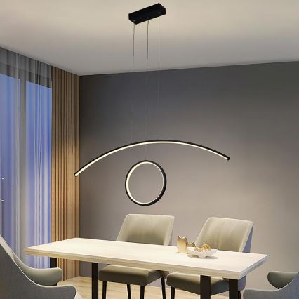 Lustre LED regulável em cabo LED/55W/230V 3000-6500K + controlo remoto