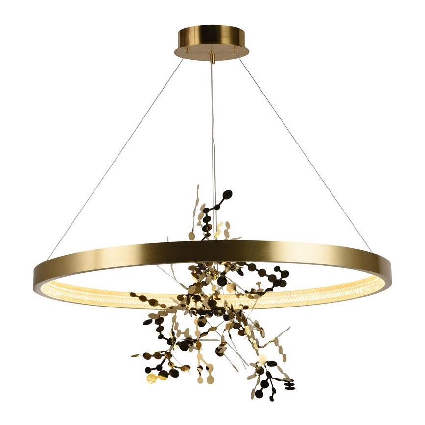 Lustre LED dimmerizável em cabo LED/55W/230V 3000-6500K dourado + comando à distância