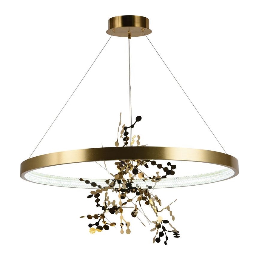 Lustre LED dimmerizável em cabo LED/55W/230V 3000-6500K dourado + comando à distância