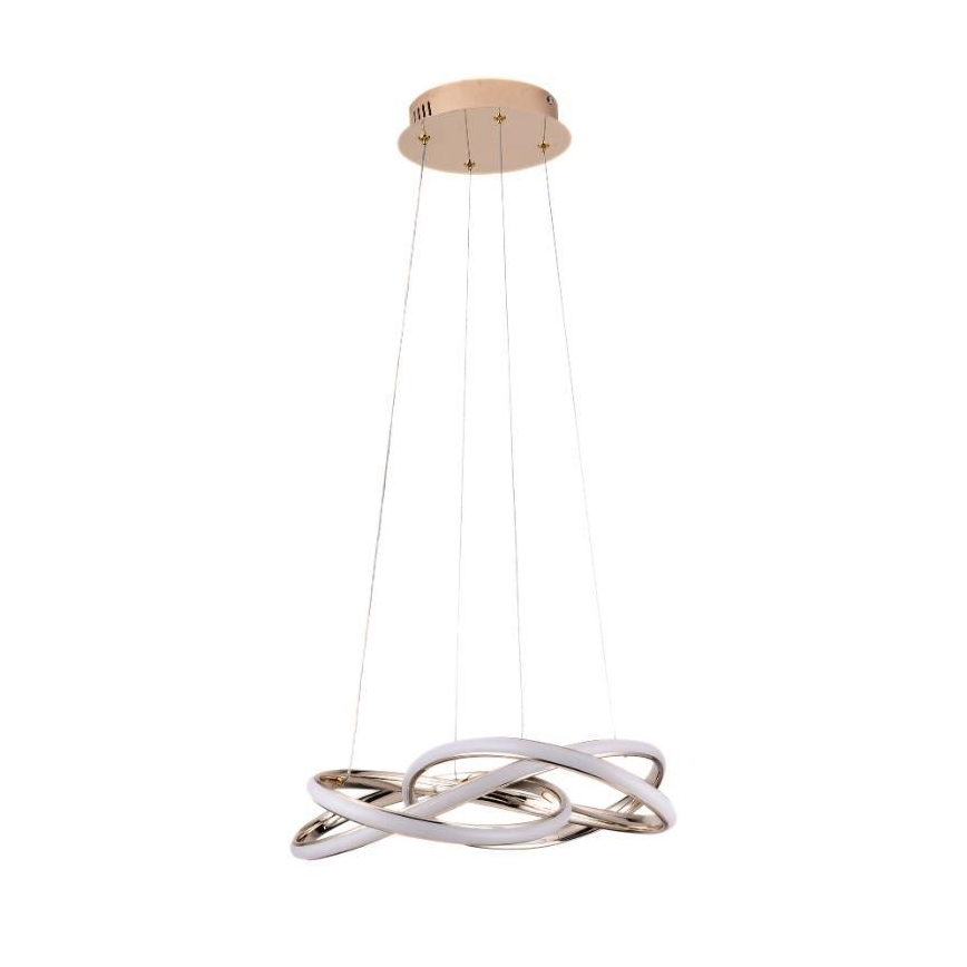 Lustre LED regulável em cabo LED/65W/230V 3000-6500K diâmetro 48 cm dourado + comando à distância