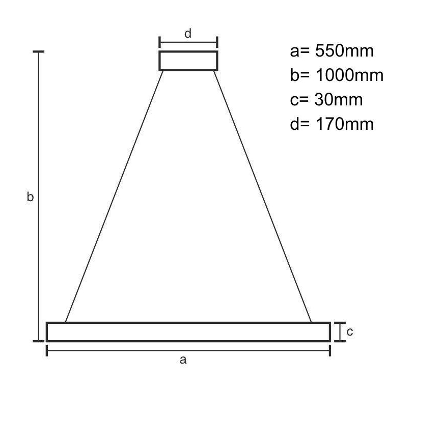 Lustre LED regulável em cabo LED/70W/230V 3000-6500K diâmetro 55 cm branco + comando à distância
