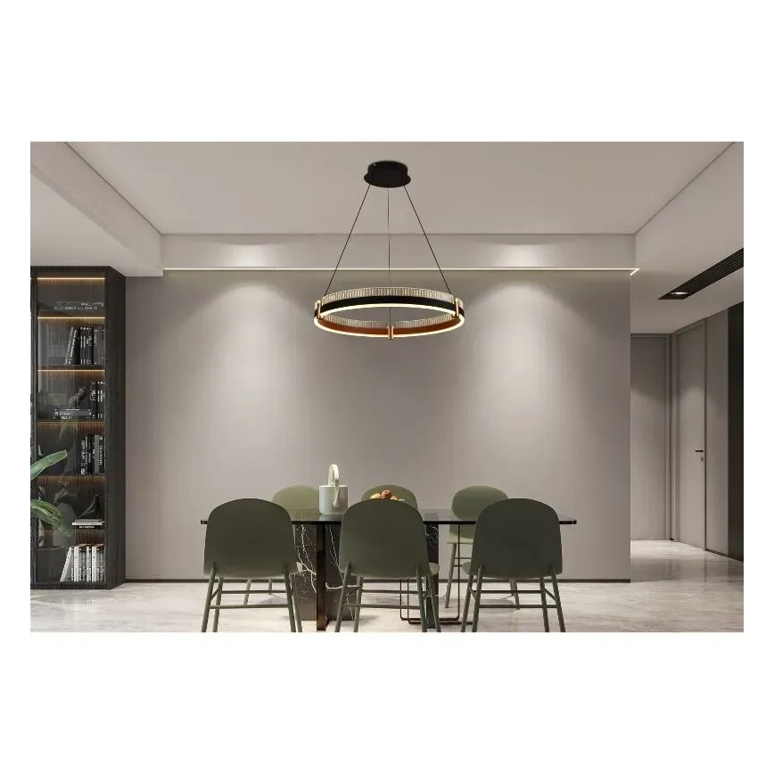 Lustre LED regulável em cabo LED/80W/230V 3000-6500K diâmetro 60 cm + controlo remoto