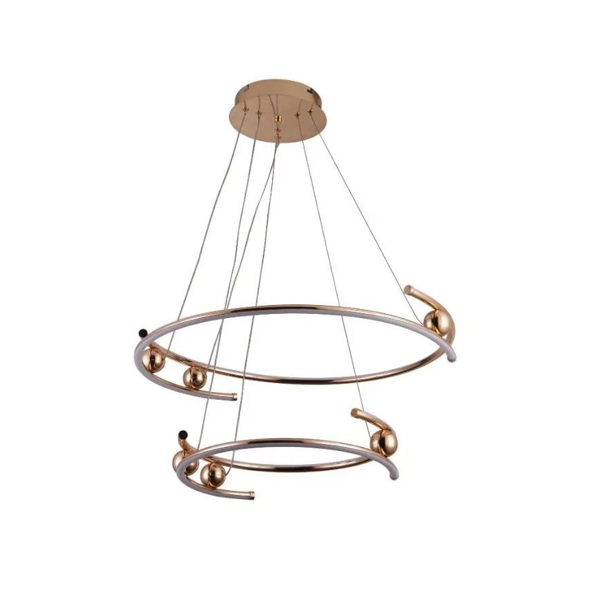 Lustre LED regulável em cabo LED/80W/230V 3000-6500K diâmetro 60 cm + controlo remoto