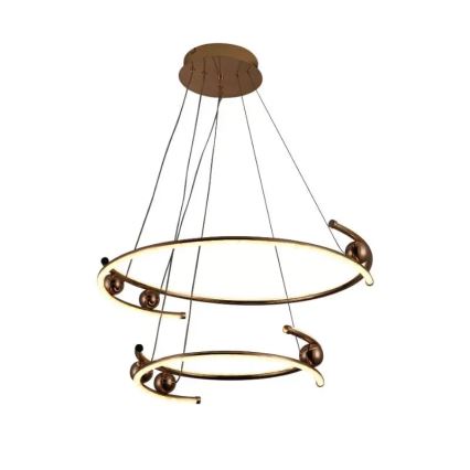 Lustre LED regulável em cabo LED/80W/230V 3000-6500K diâmetro 60 cm + controlo remoto