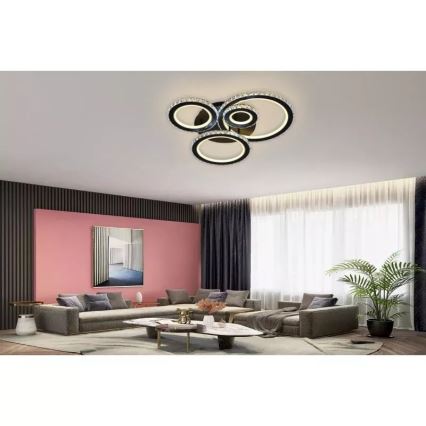 Lustre de teto LED dimmerizável LED/120W/230V 3000-6500K + controlo remoto