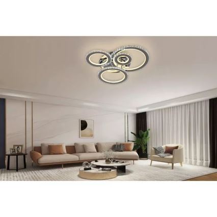 Lustre de teto LED dimmerizável LED/120W/230V 3000-6500K + controlo remoto