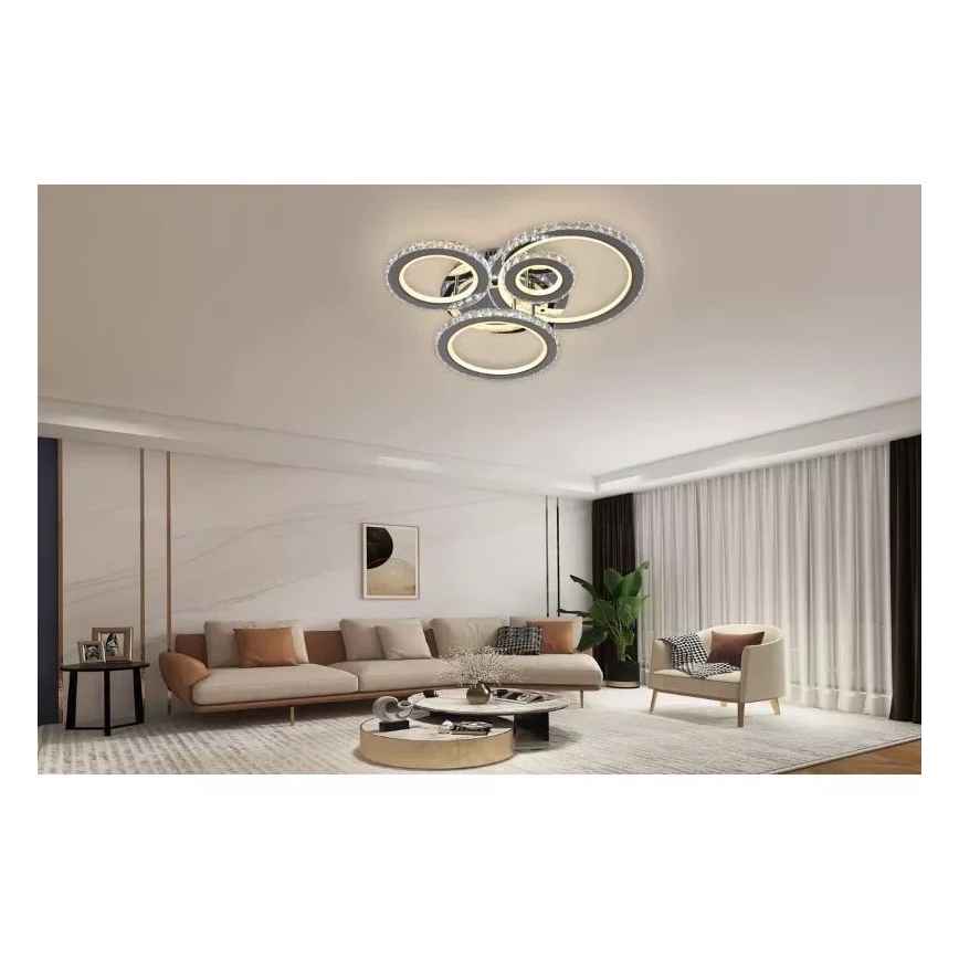 Lustre de teto LED dimmerizável LED/120W/230V 3000-6500K + controlo remoto