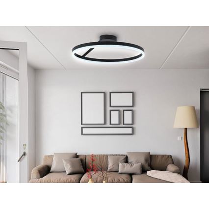 Lustre de teto LED dimmerizável LED/40W/230V 3000-6500K preto + controlo remoto