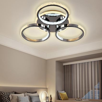 Lustre de teto LED dimmerizável LED/60W/230V 3000-6500K com controlo remoto