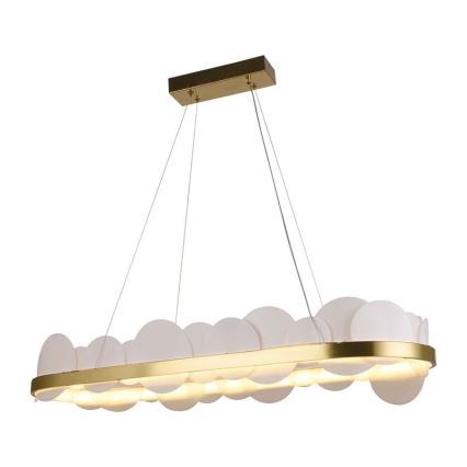 Lustre LED dimmerizável em cabo LED/50W/230V 3000-6500K dourado + controlo remoto