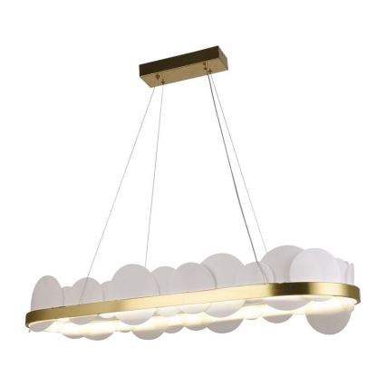 Lustre LED dimmerizável em cabo LED/50W/230V 3000-6500K dourado + controlo remoto