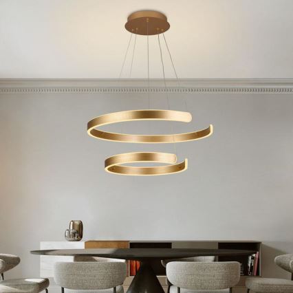 Lustre LED regulável em cabo LED/120W/230V 3000-6500K diâmetro 60 cm + comando à distância