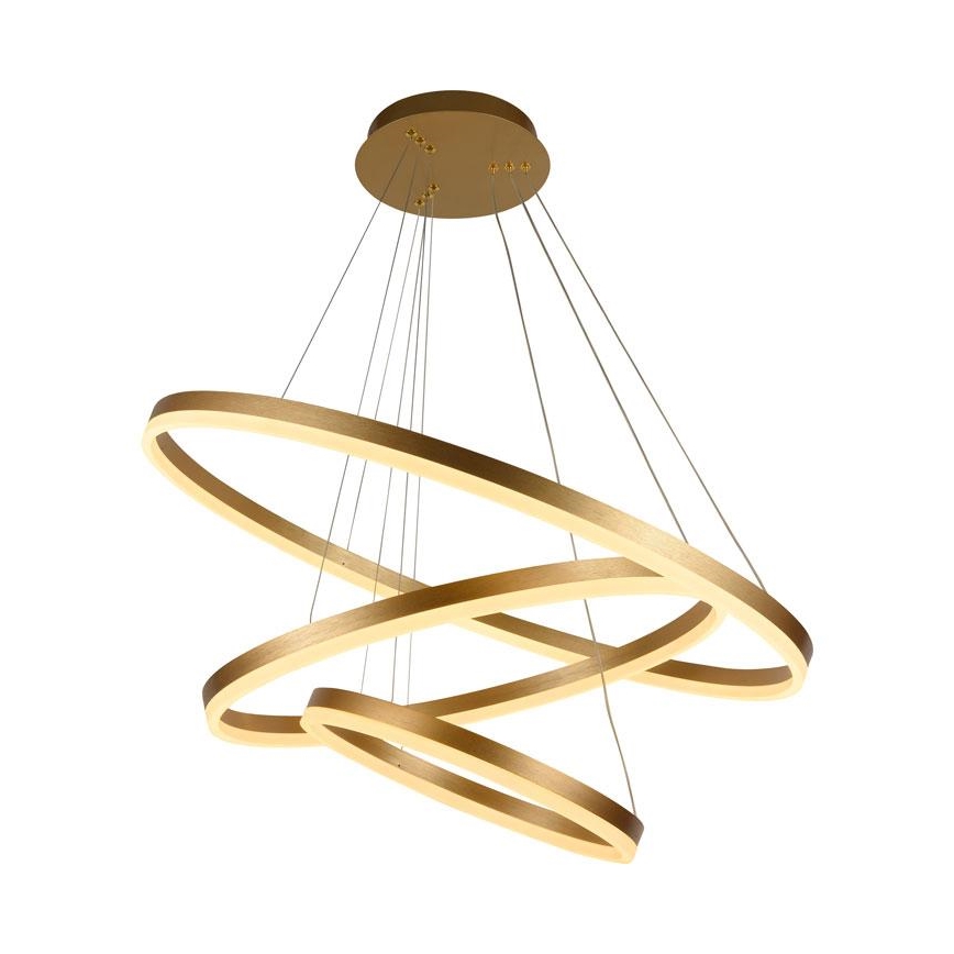 Lustre LED regulável em cabo LED/125W/230V 3000-6500K diâmetro 80 cm + comando à distância