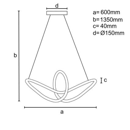 Lustre LED regulável em cabo LED/25W/230V 3000-6500K + comando à distância