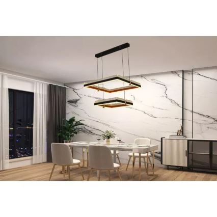Lustre LED regulável em cabo LED/50W/230V 3000-6500K + comando à distância