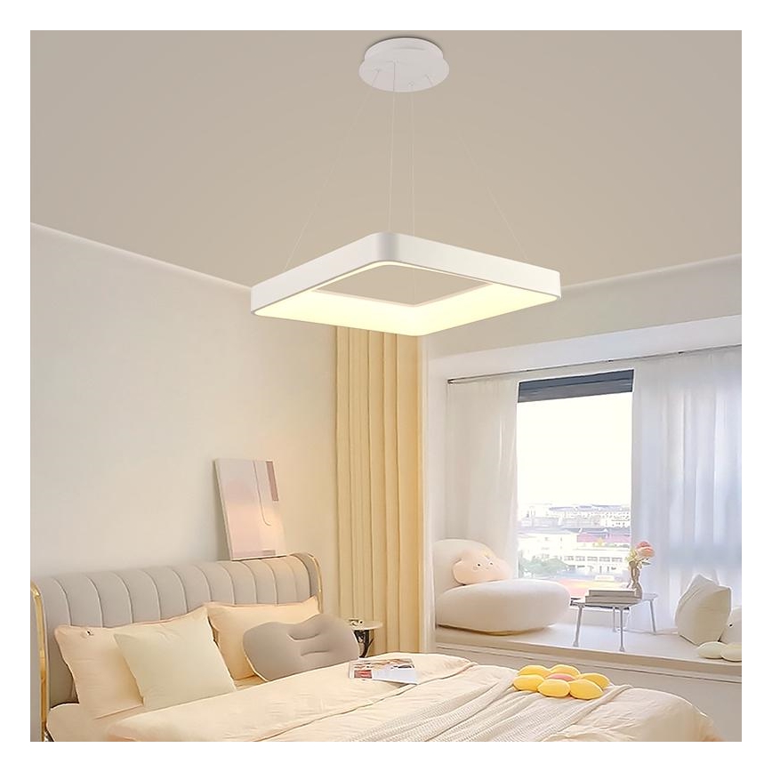 Lustre LED regulável em cabo LED/55W/230V 3000-6500K branco + comando à distância