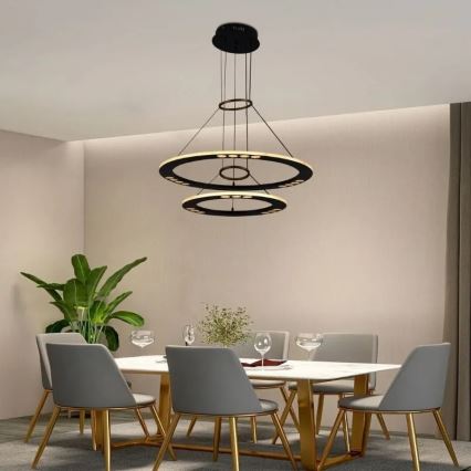 Lustre LED regulável em cabo LED/65W/230V 3000-6500K + comando à distância