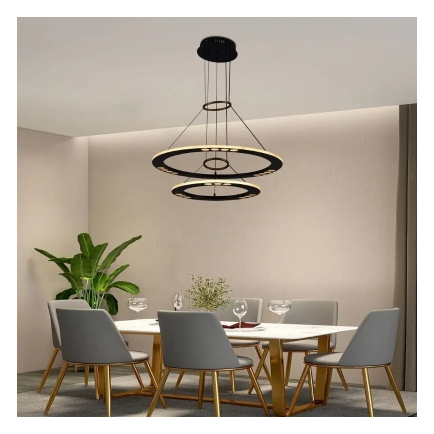 Lustre LED regulável em cabo LED/65W/230V 3000-6500K + comando à distância