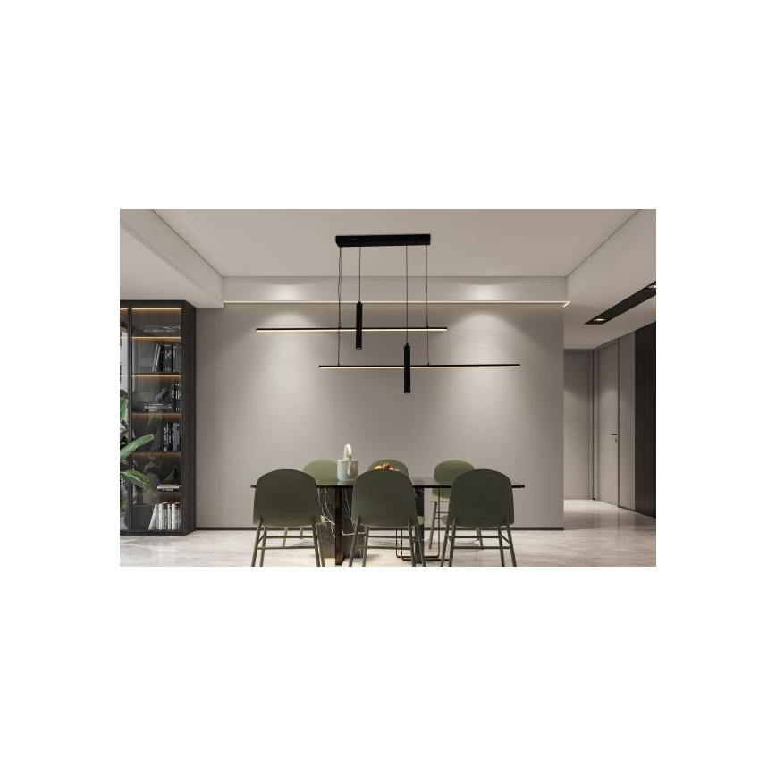 Lustre LED regulável em cabo LED/70W/230V 3000-6500K + comando à distância