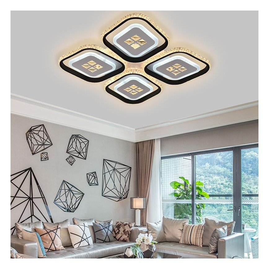 Lustre de teto LED regulável LED/130W/230V 3000-6500K + controlo remoto