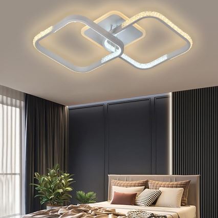 Lustre de teto LED dimmerizável LED/55W/230V 3000-6500K com controlo remoto