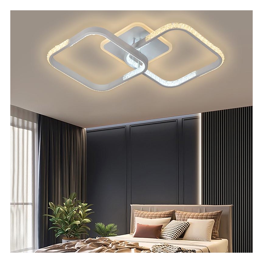 Lustre de teto LED dimmerizável LED/55W/230V 3000-6500K com controlo remoto