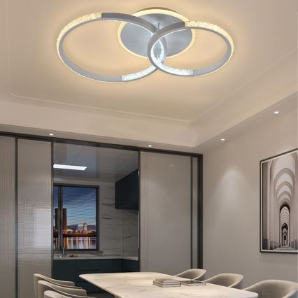 Lustre de teto LED dimmerizável LED/55W/230V 3000-6500K + controlo remoto